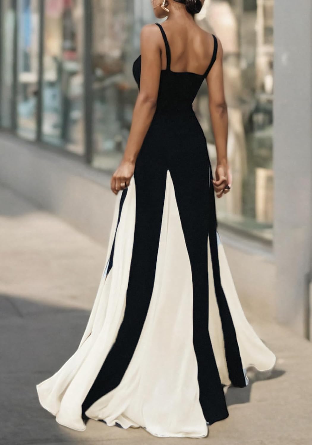 Amelia | Elegant Contrast Maxi Dress