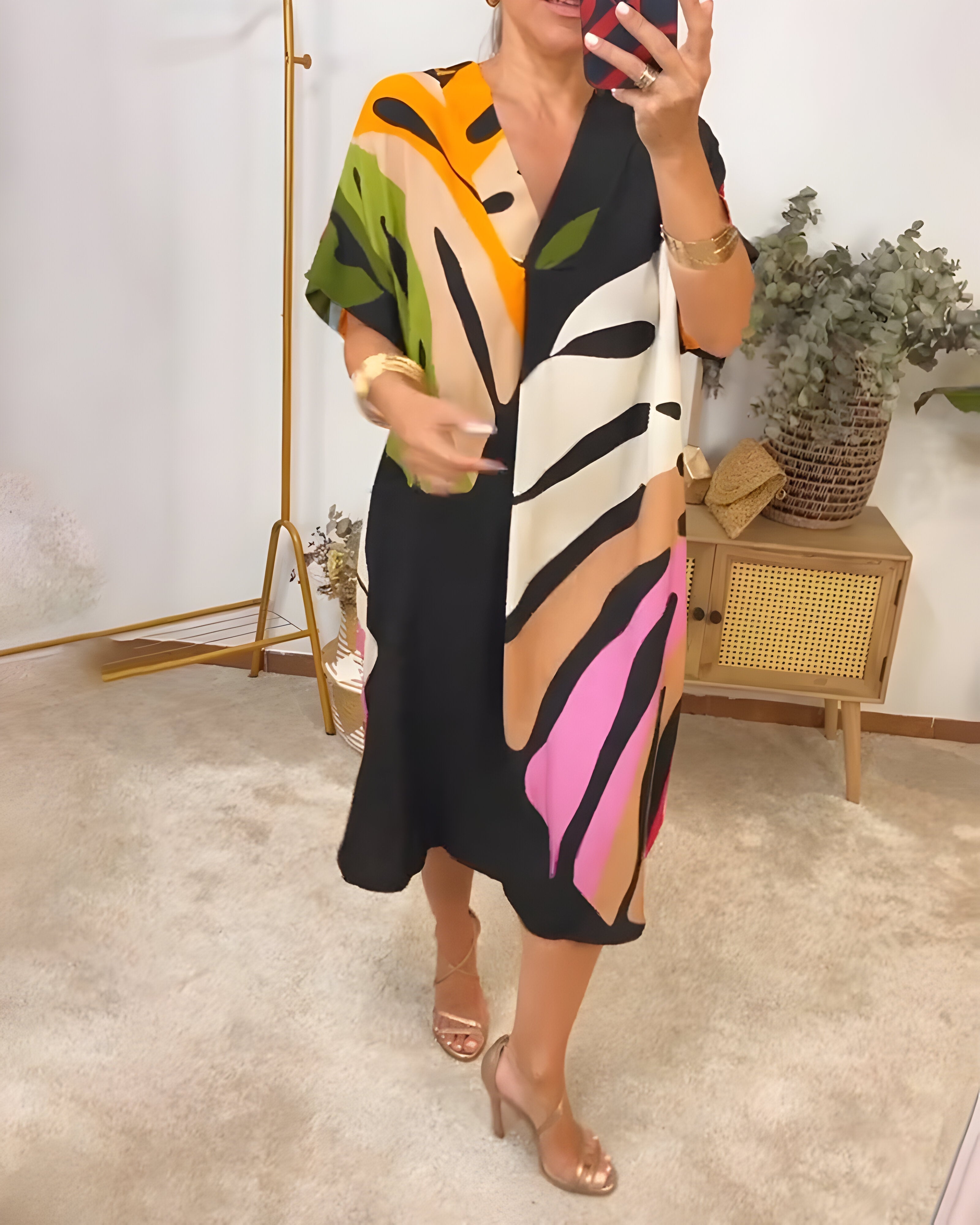 Emelia | Abstract Print Dress