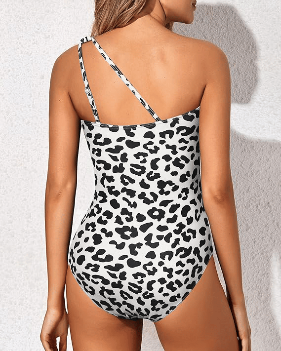 Grace - Solid Color One Shoulder Swimsuit