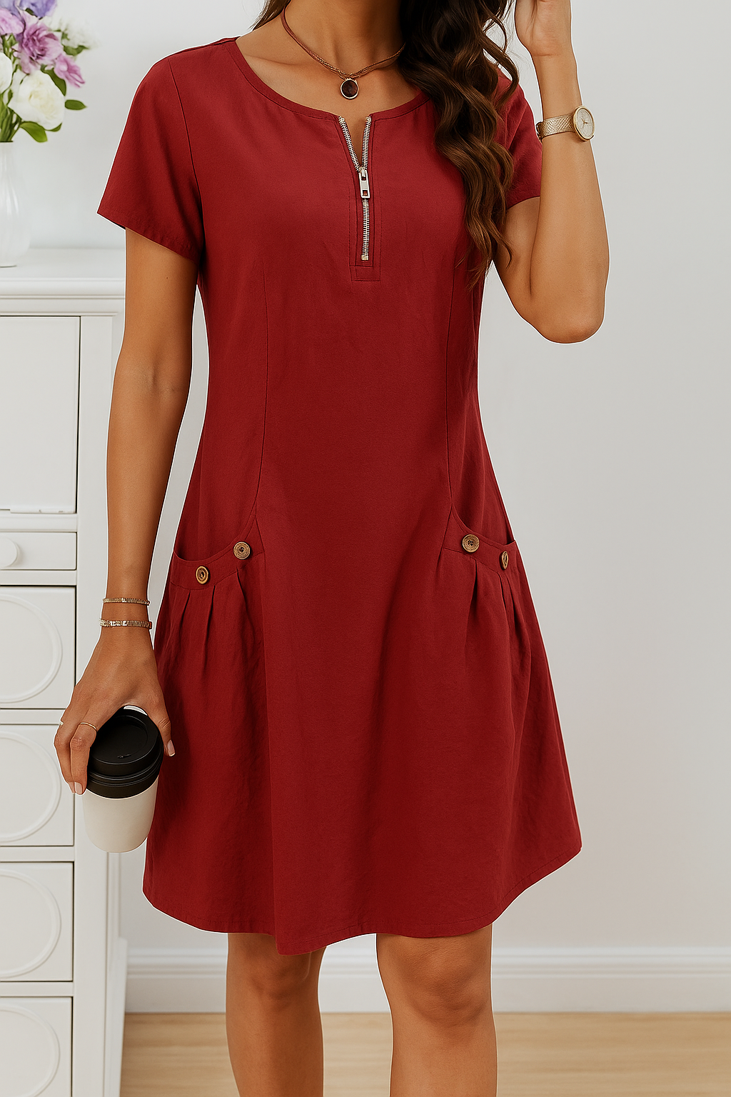 Rudina | Stylish Casual Zipper Dress