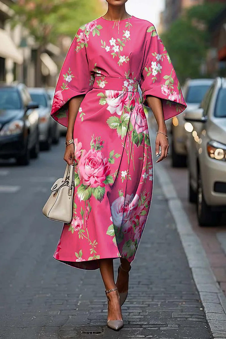 Melody | Elegant Floral Midi Dress
