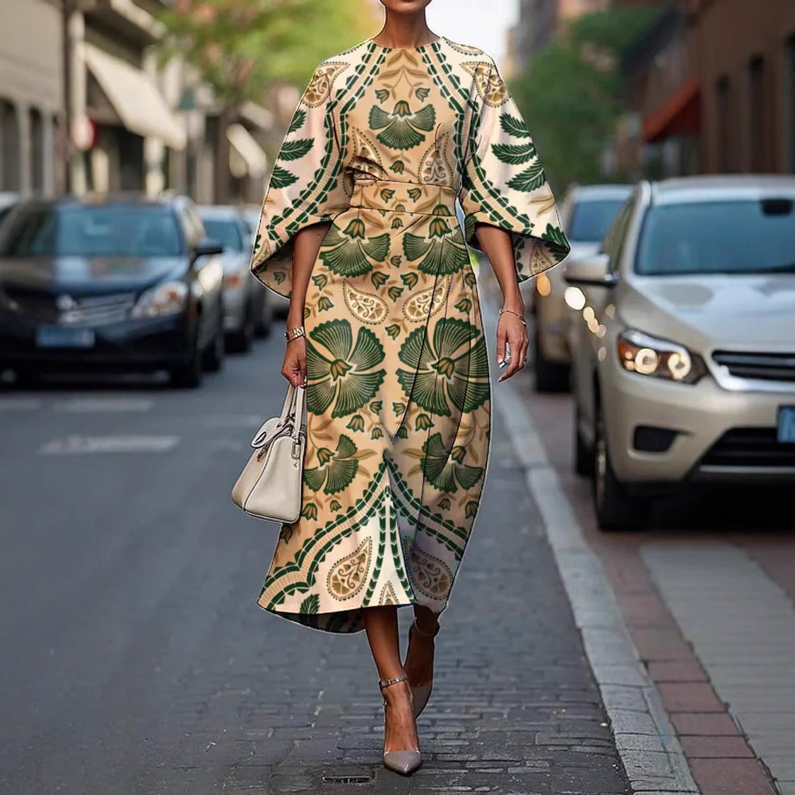 Melody | Elegant Floral Midi Dress