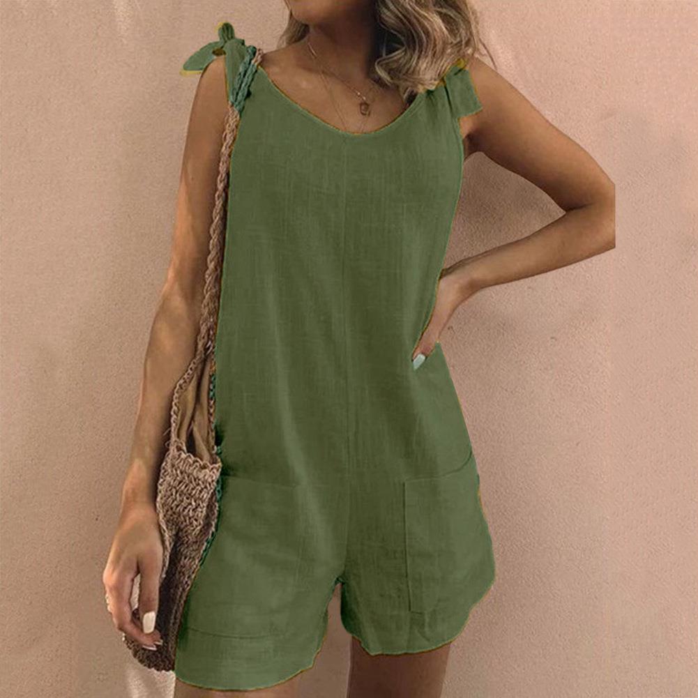 Una | Bow Strap Pocket Playsuit