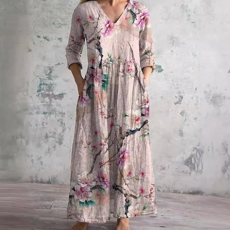 Sofia | Elegant Comfortable Floral Maxi Dress