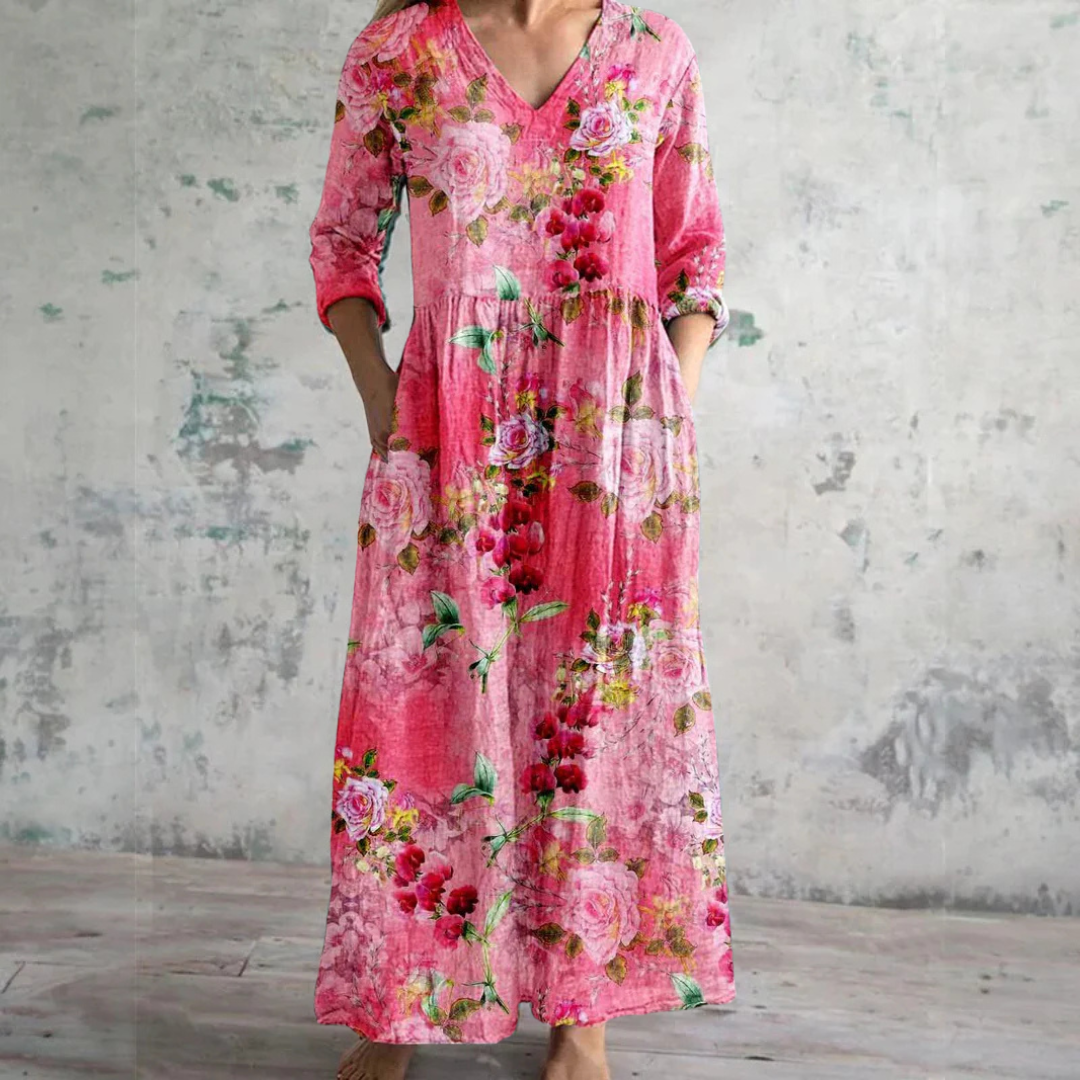 Sophie | Comfortable Summer Floral Maxi Dress