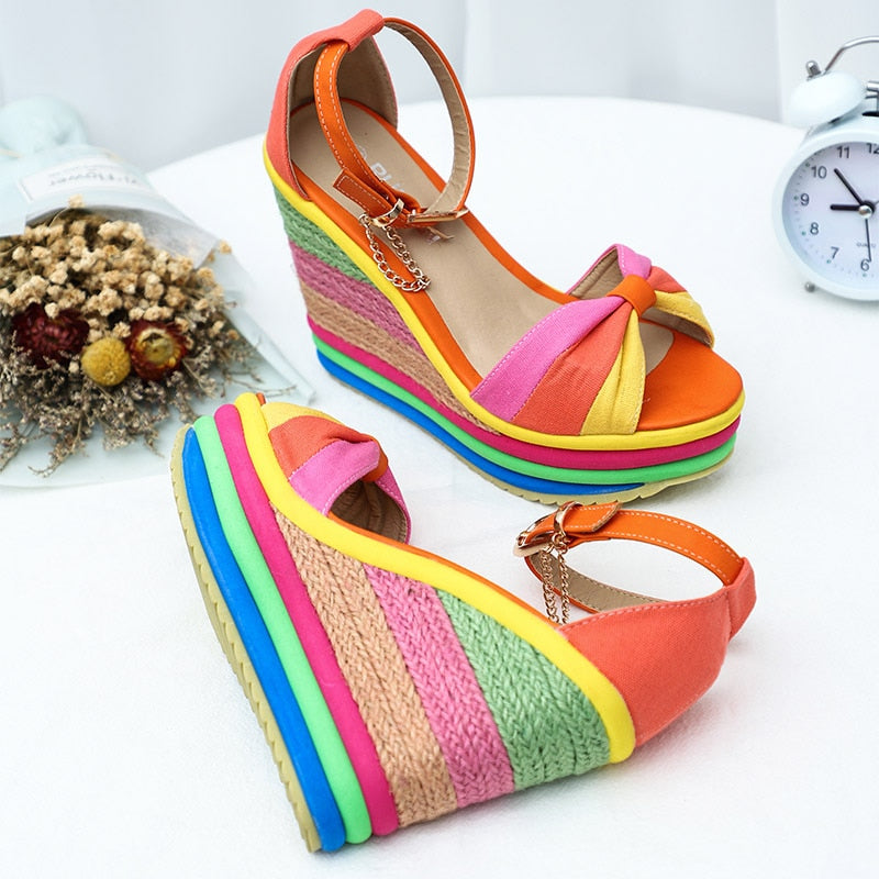 Monica | Stylish Colorful Summer Wedge Sandals