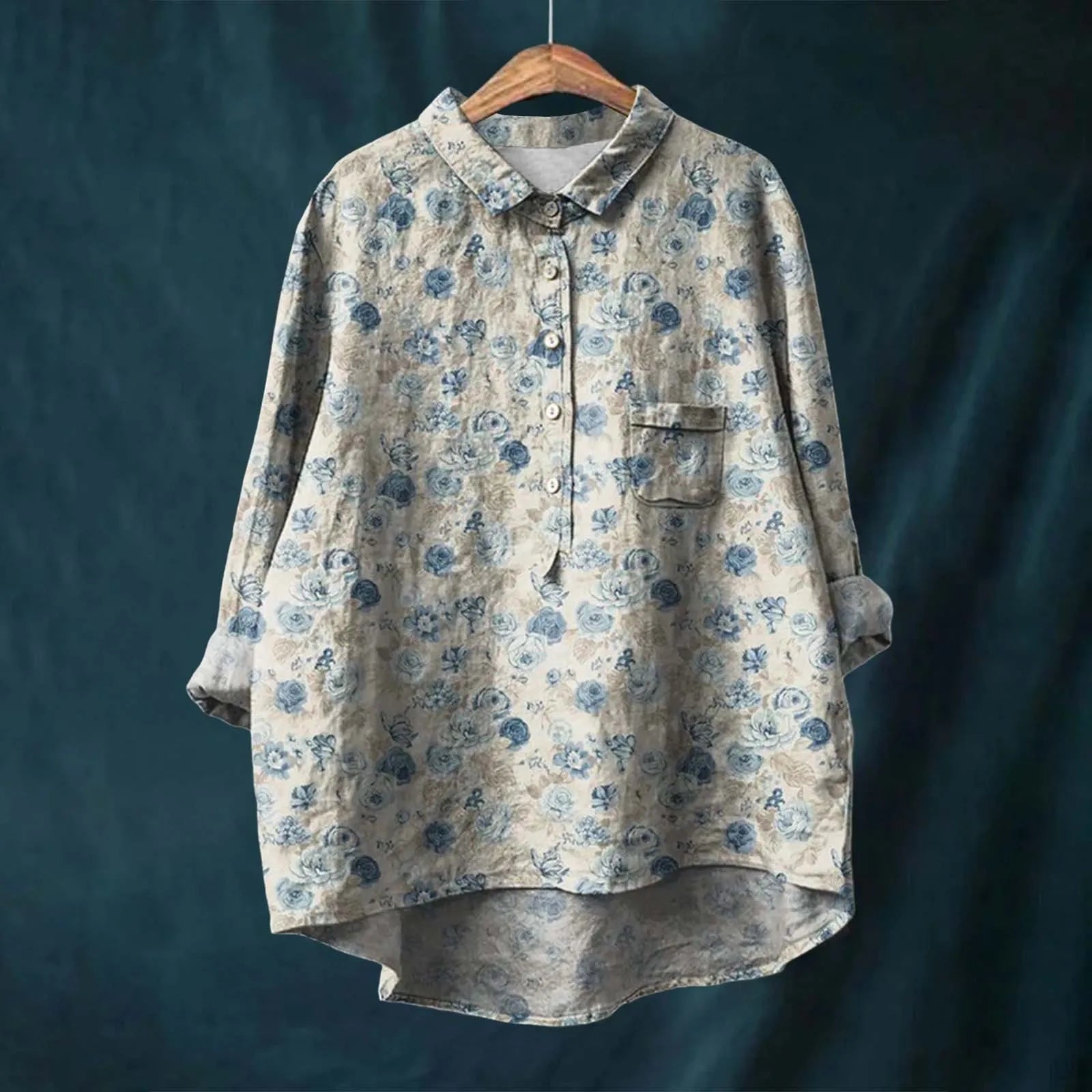 Liesa™ | Vintage Floral Shirt with Buttons