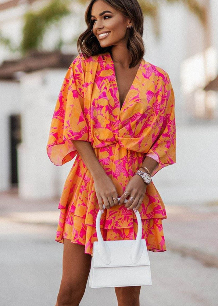 Carmen | Vibrant Colorful Ruffle Dress