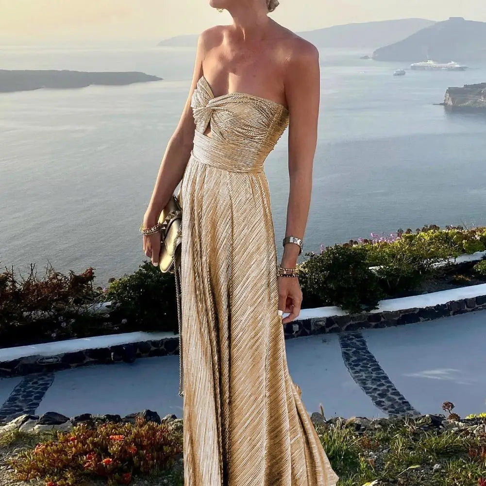 Victoria | Elegant Strapless Maxi Dress