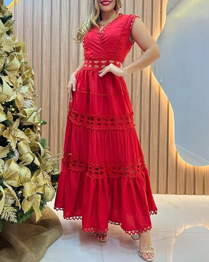 Seraphina | Handmade Lace Dress with V-Neck