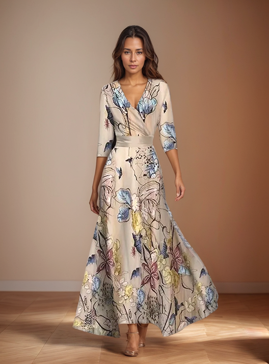 Quendolin | Elegant Floral Maxi Dress
