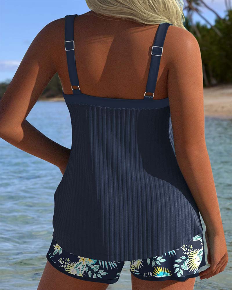 Lovie | Striped Tankini with Two-Piece Swimsuit