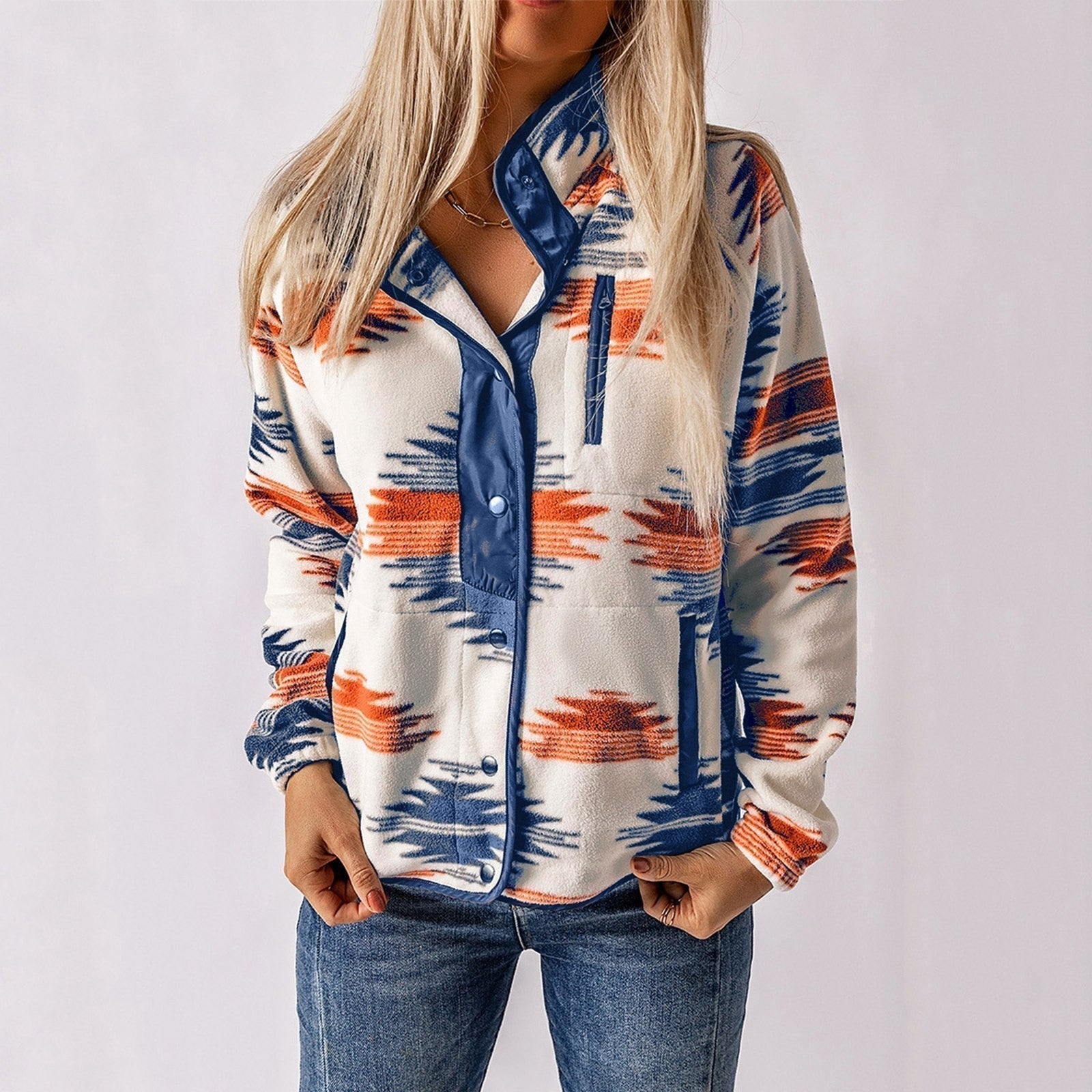 Nadia | Printed Fleece Jacket