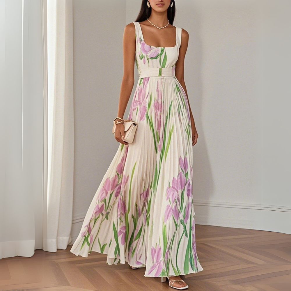 Revina™ | Elegant Floral Maxi Dress