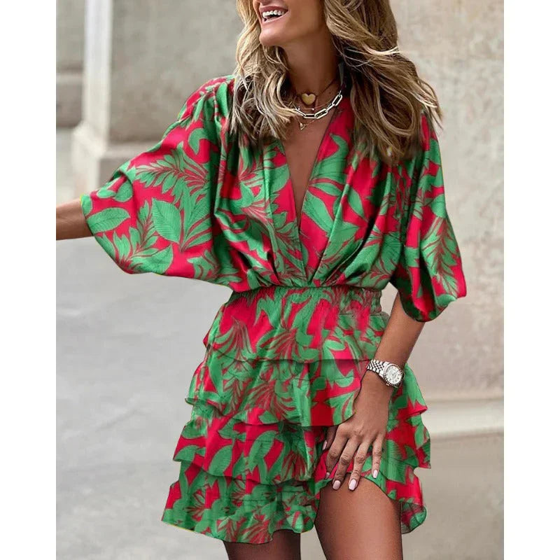 Carmen | Vibrant Colorful Ruffle Dress