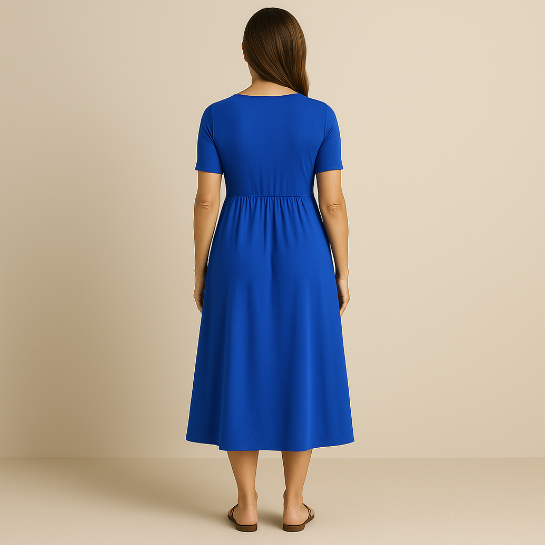 Anny | Stylish V-Neck Midi Dress