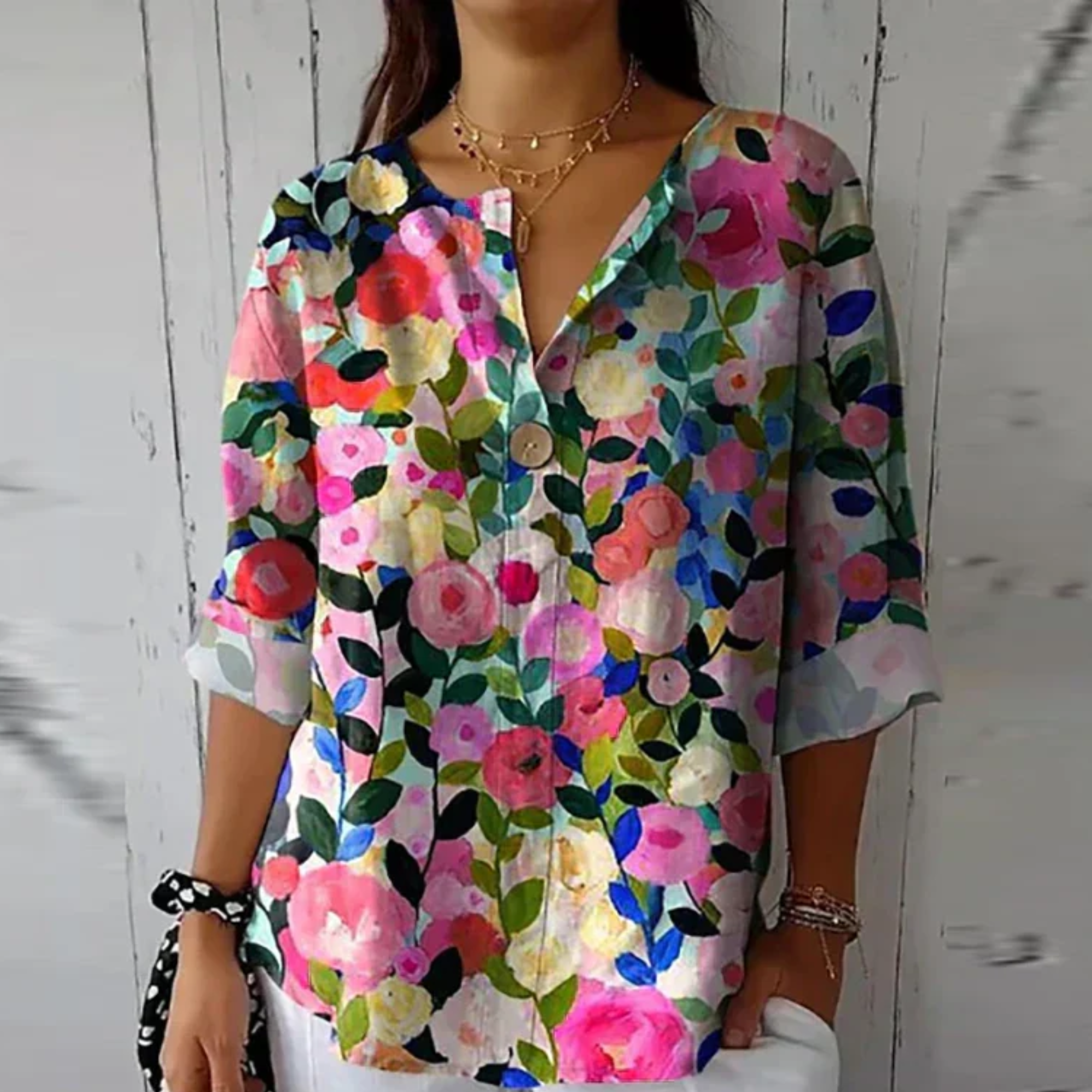 Arlene™ | Chic Floral Print Blouse