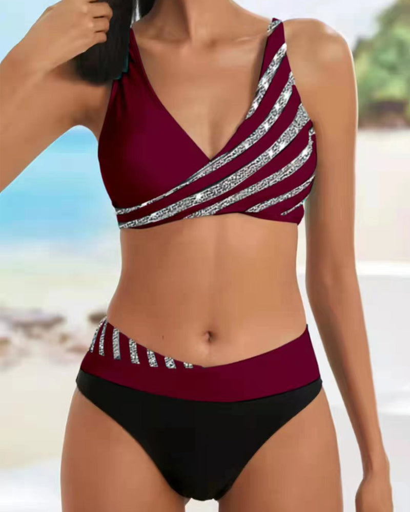 Mona - Printed Bikini in Warm Shades
