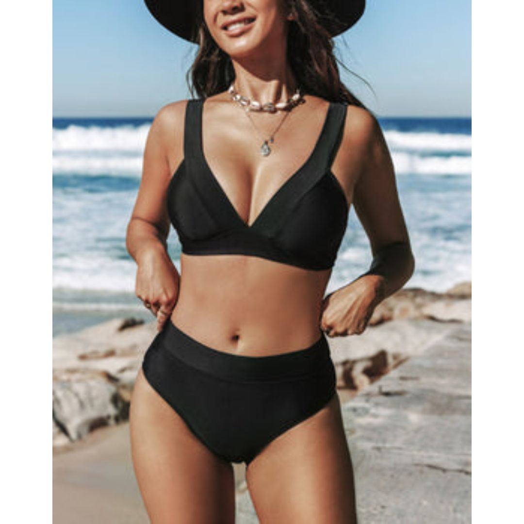 Hilde - Simple High Waist Swimsuit