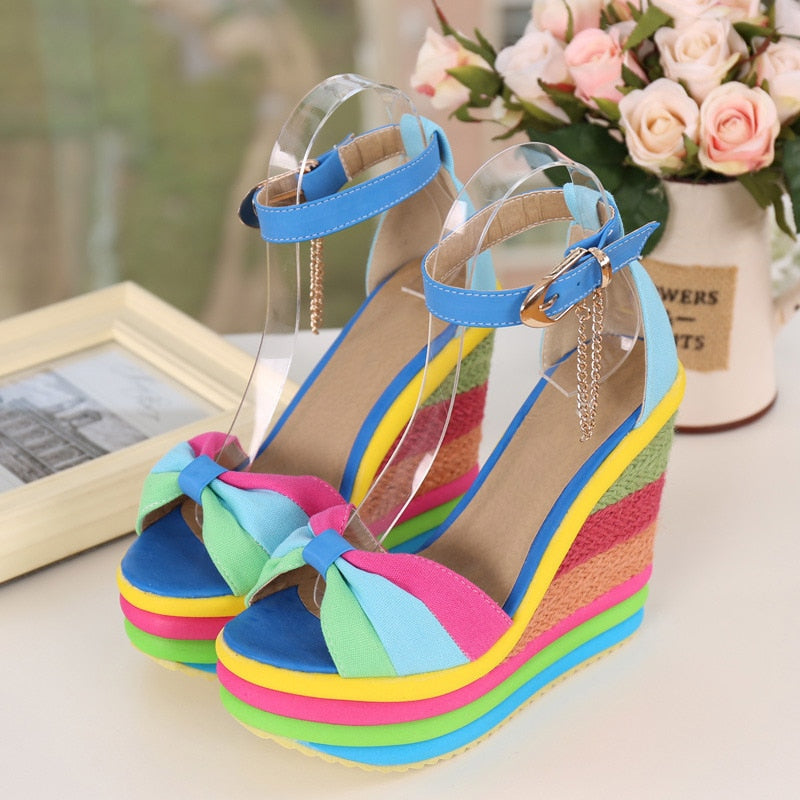 Monica | Stylish Colorful Summer Wedge Sandals