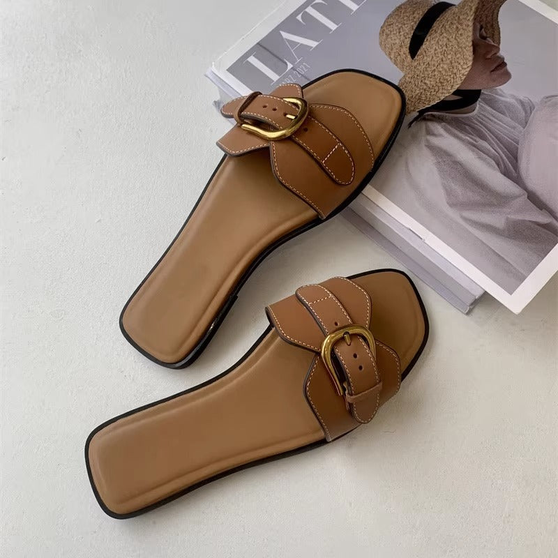Erica | Stylish Buckle Flat Sandals