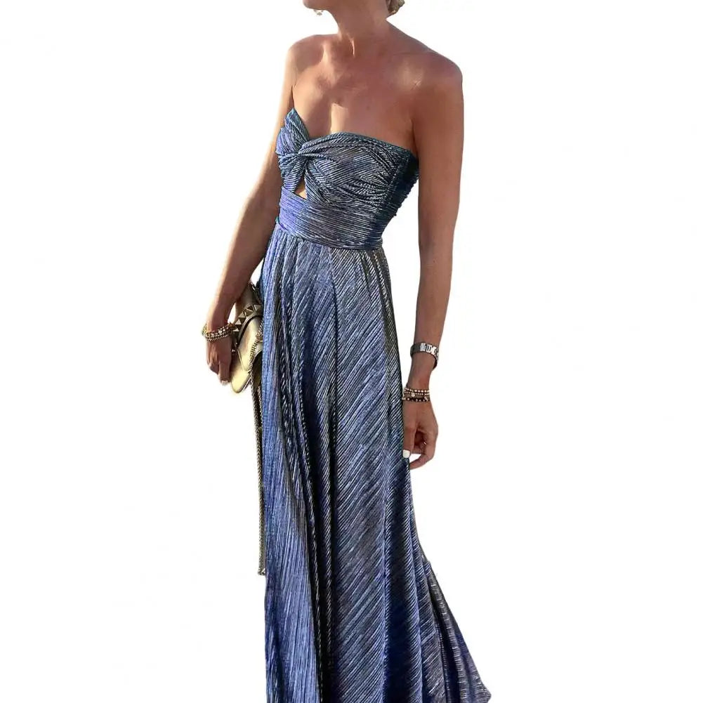 Victoria | Elegant Strapless Maxi Dress