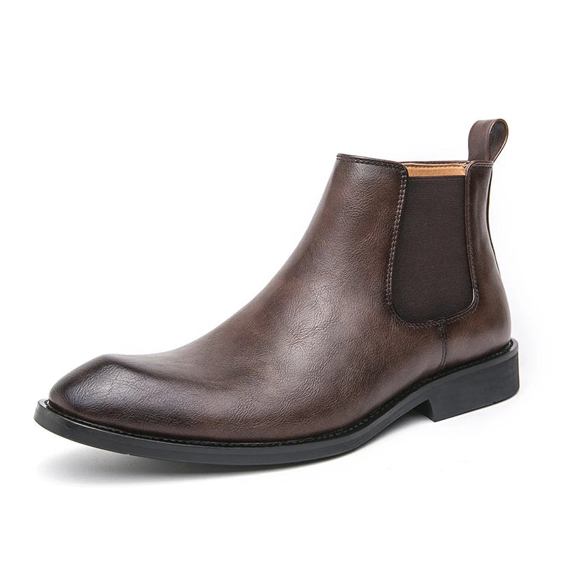 Daniel™ - Leather Chelsea boots with zipper