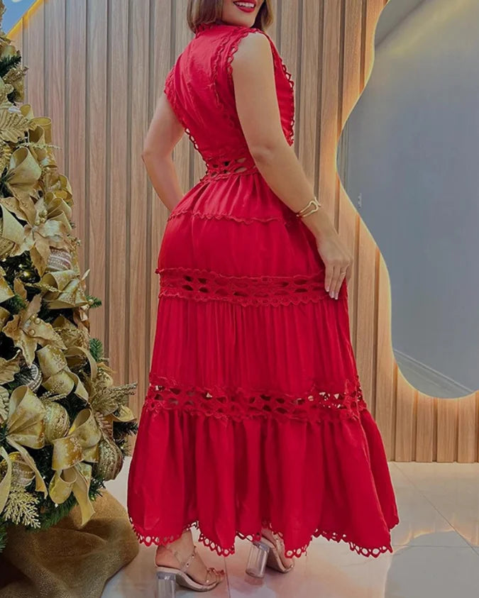 Seraphina | Handmade Lace Dress with V-Neck