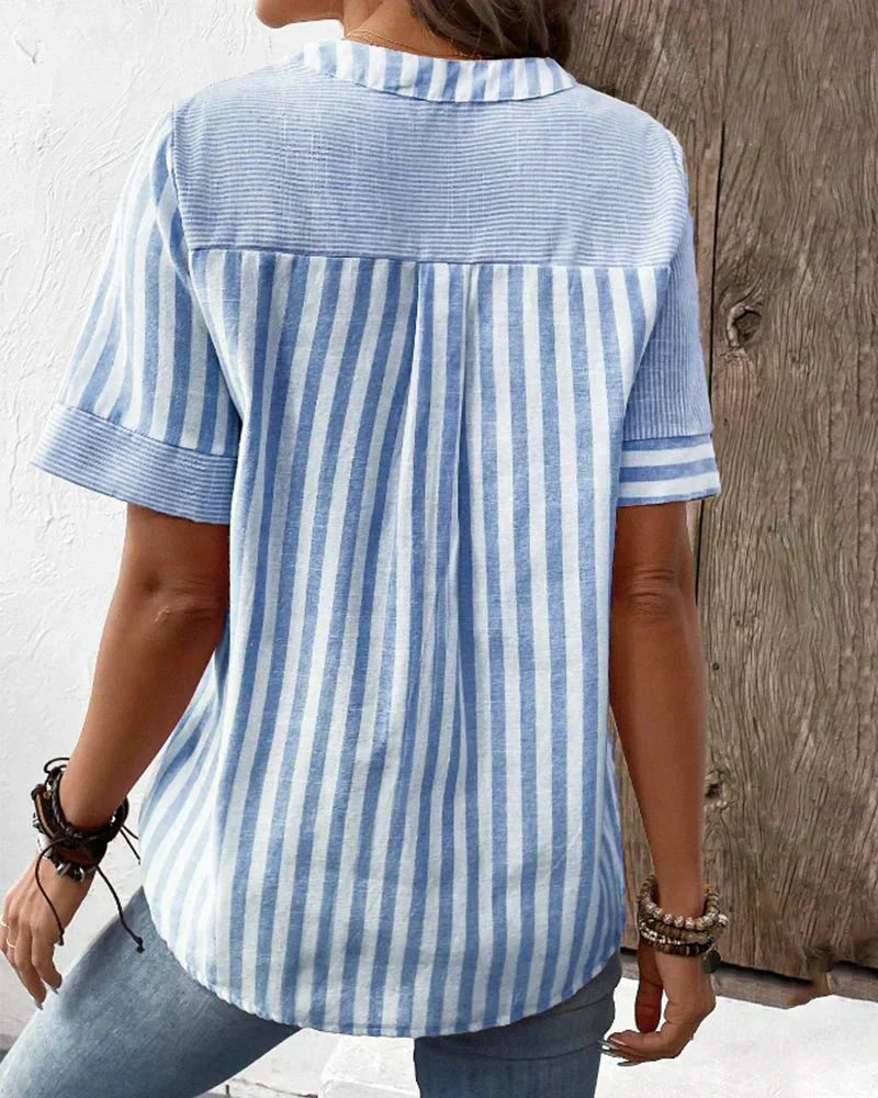 Monroe™ | Soft Striped Blouse