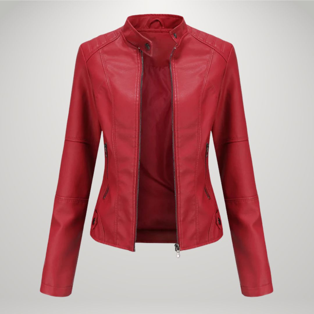 Karolina | Slim Faux Leather Jacket